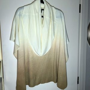 Like New Beautiful, Cream To Light Brown Poncho